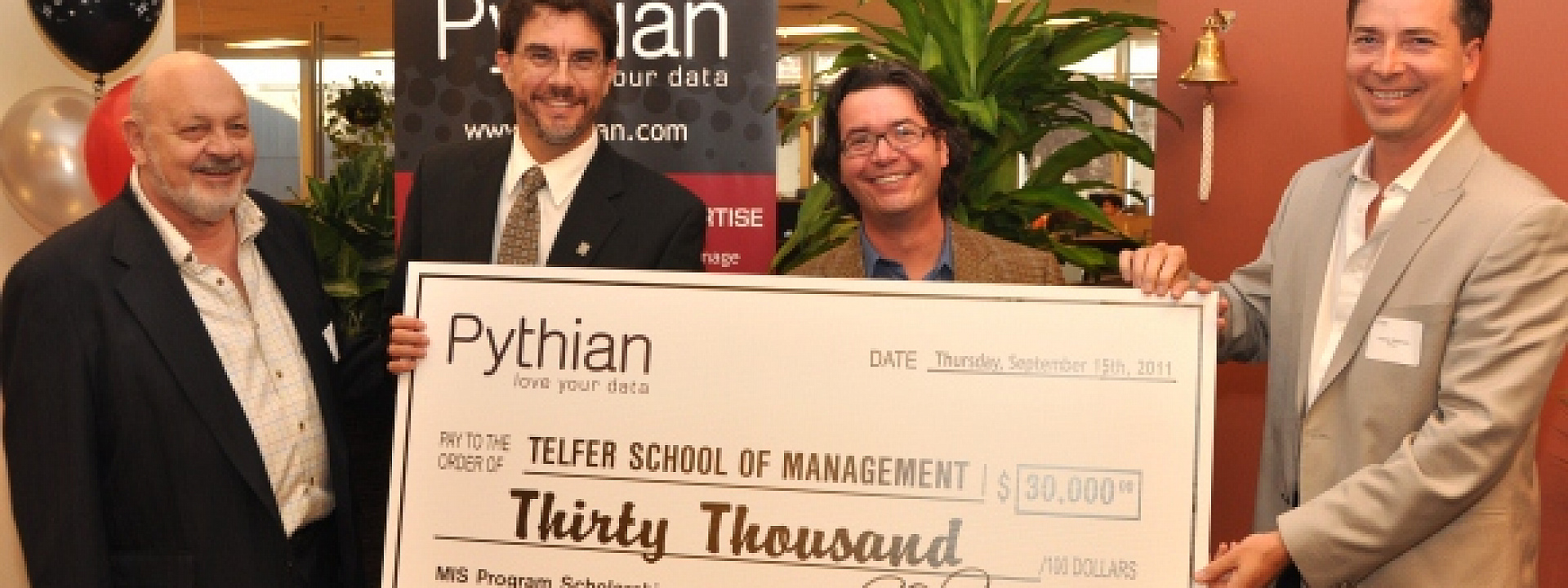 Pythian donates $30,000 to create MIS Scholarships