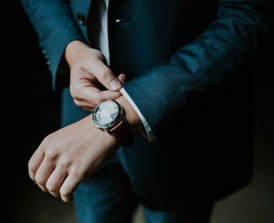 Business man with a watch
