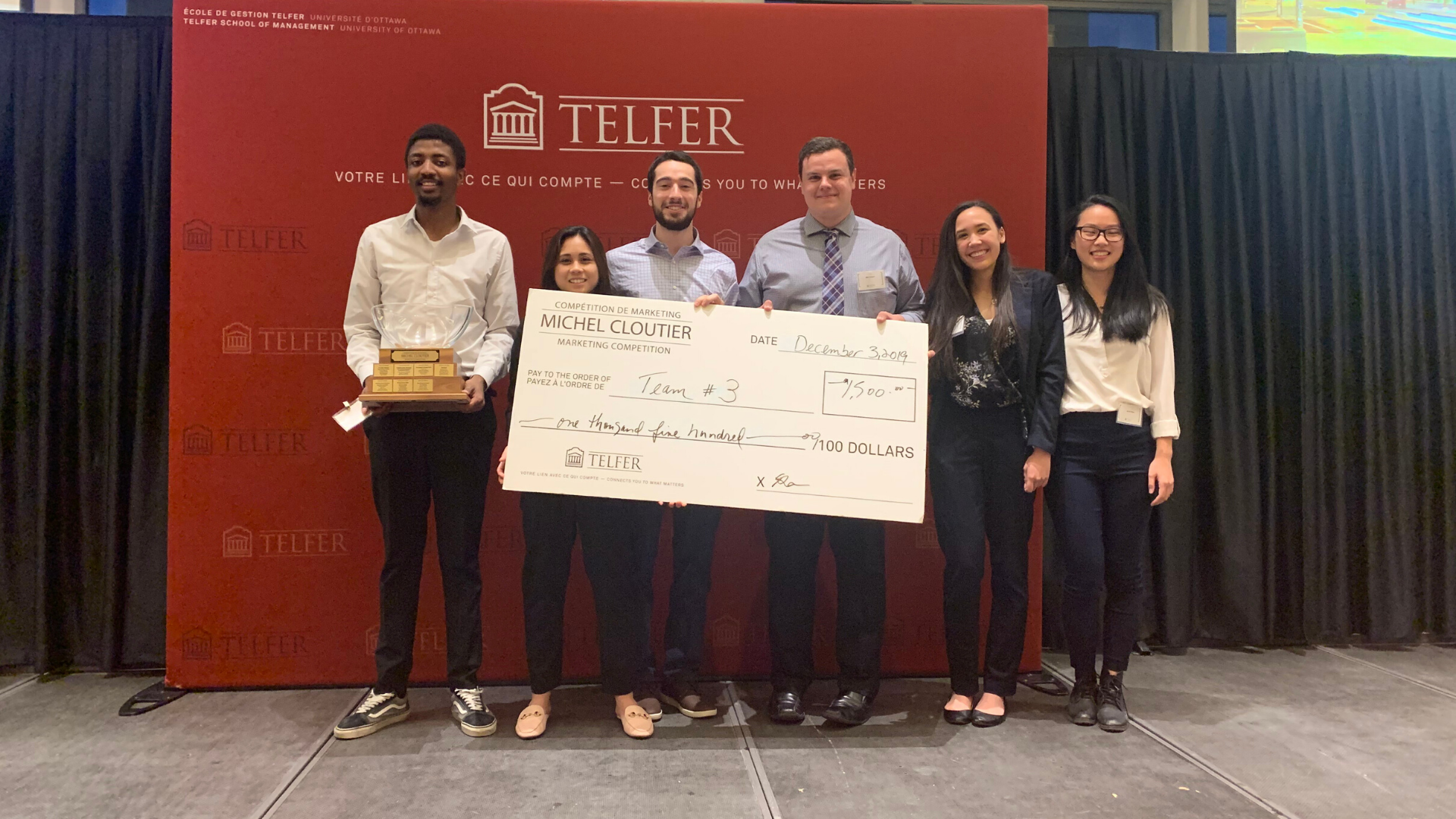 Fall 2019 Michel Cloutier Marketing Competition Winners