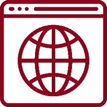 icône d’un globe terrestre dans une fenêtre Web 
