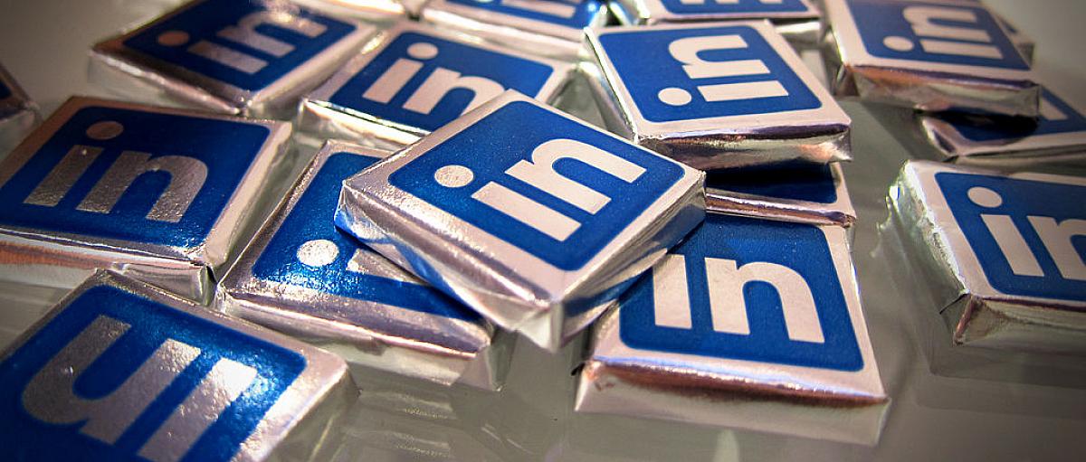 Chocolates with LinkedIn logo