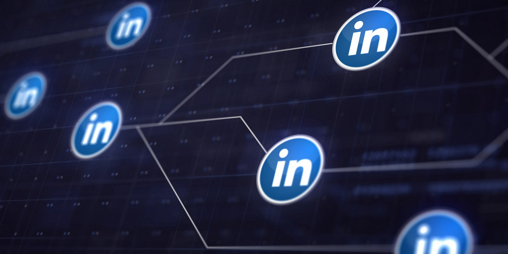 LinkedIn logos linked between eachother