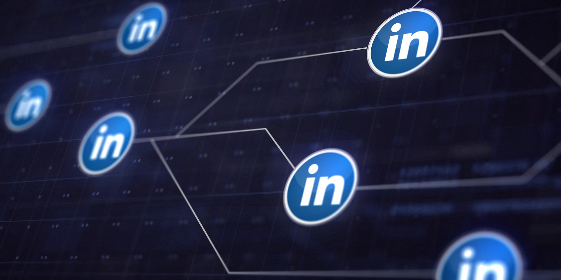 Logos de LinkedIn reliés entre eux