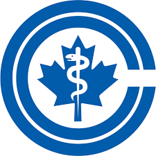 A blue logo for the Canadian College of Health Leaders.