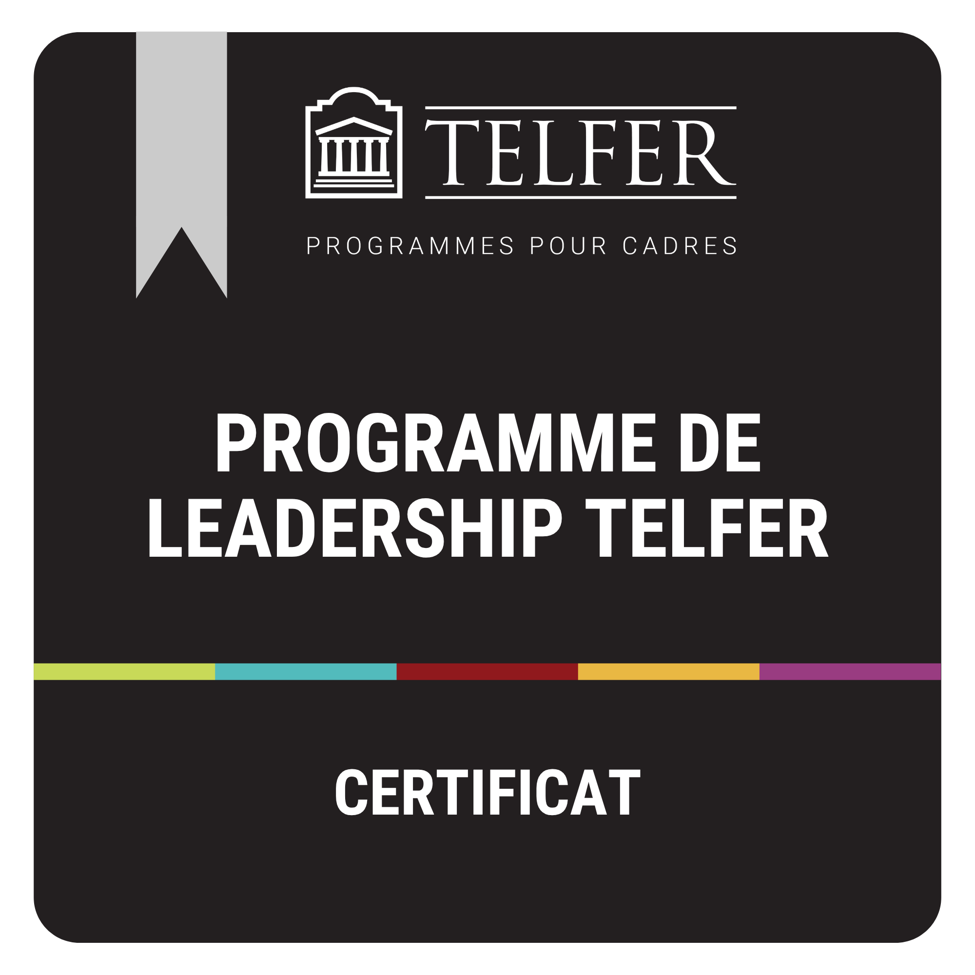 Un badge numérique Telfer de Credly.