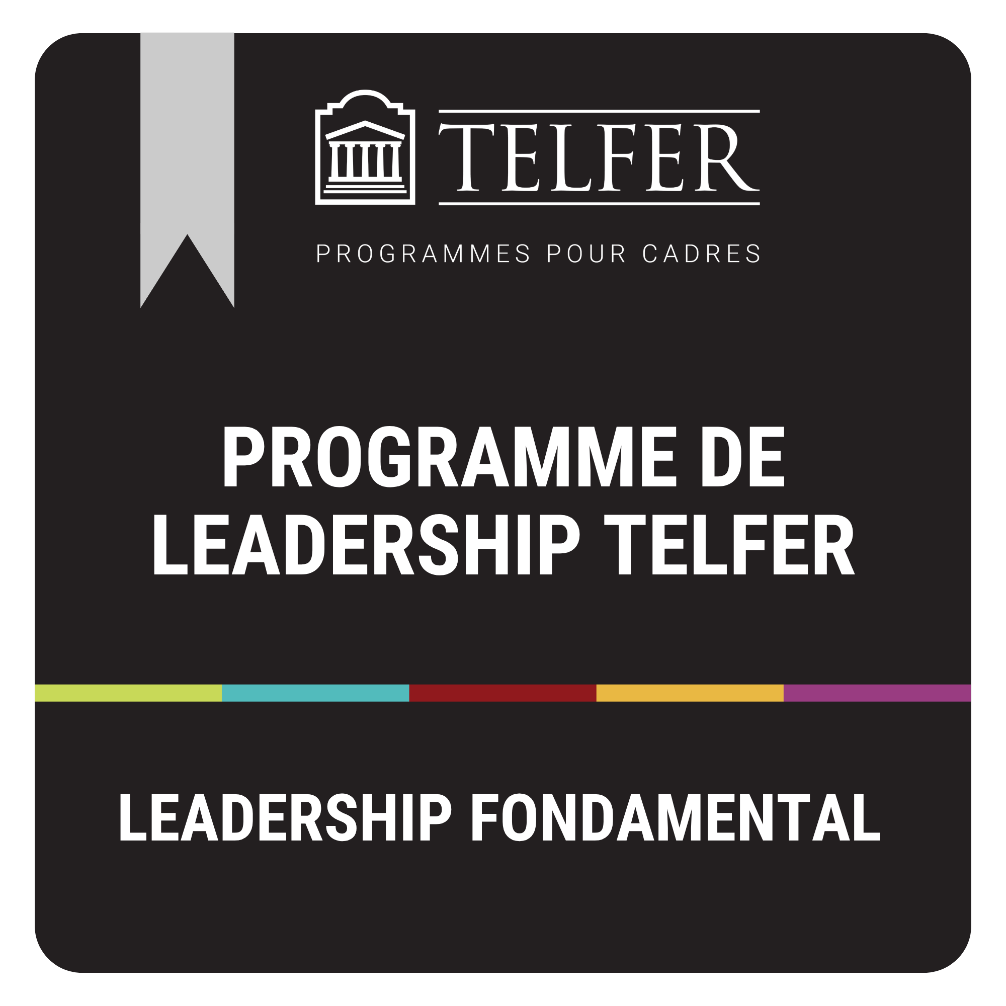 Un badge numérique Telfer de Credly.