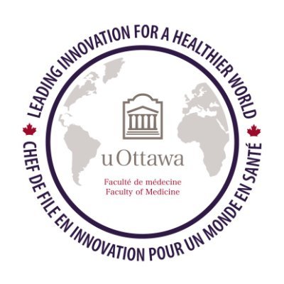 A grey and blue logo for the uOttawa Faculty of Medicine.