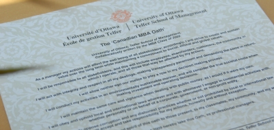 Canadian MBA Oath Certificate