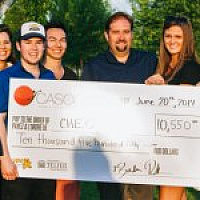 CASCO team with the cheque