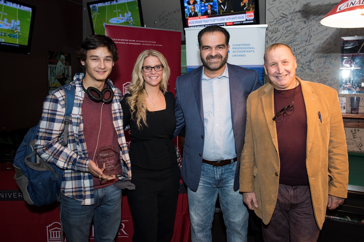 Christopher Chan (Left), with Genevieve Walton, Noureddine Elkadri, Abdenour Slaouti