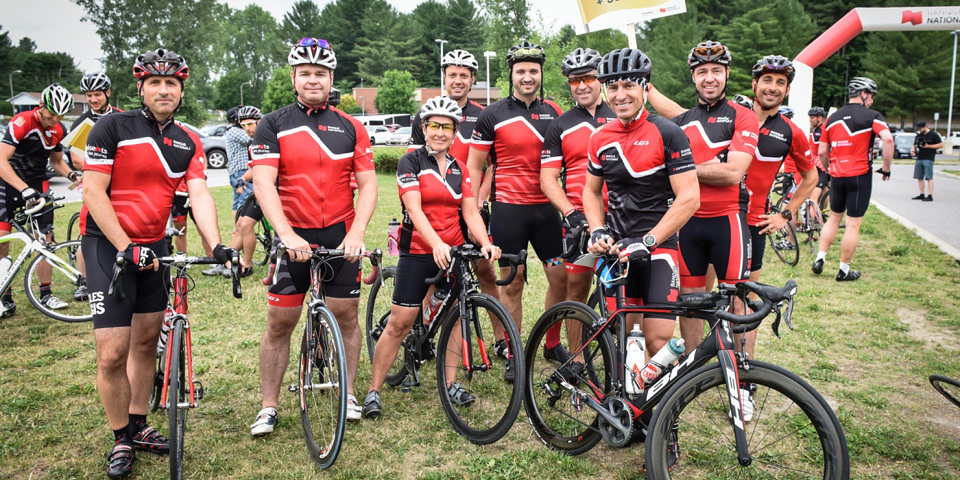 Cyclists at the 6TH Annual National Bank One for Youth Bicycle Tour