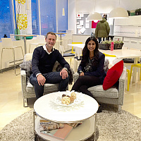 Stefan Sjöstrand, President of IKEA Canada, with 2016 CEO x 1 Day finalist, Maria Poonawala.