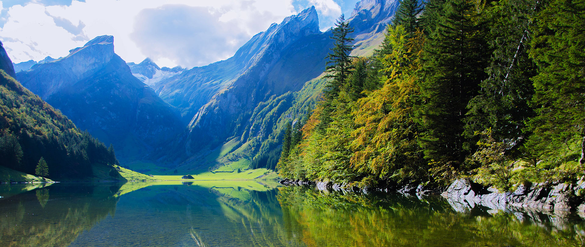 mountains and lake