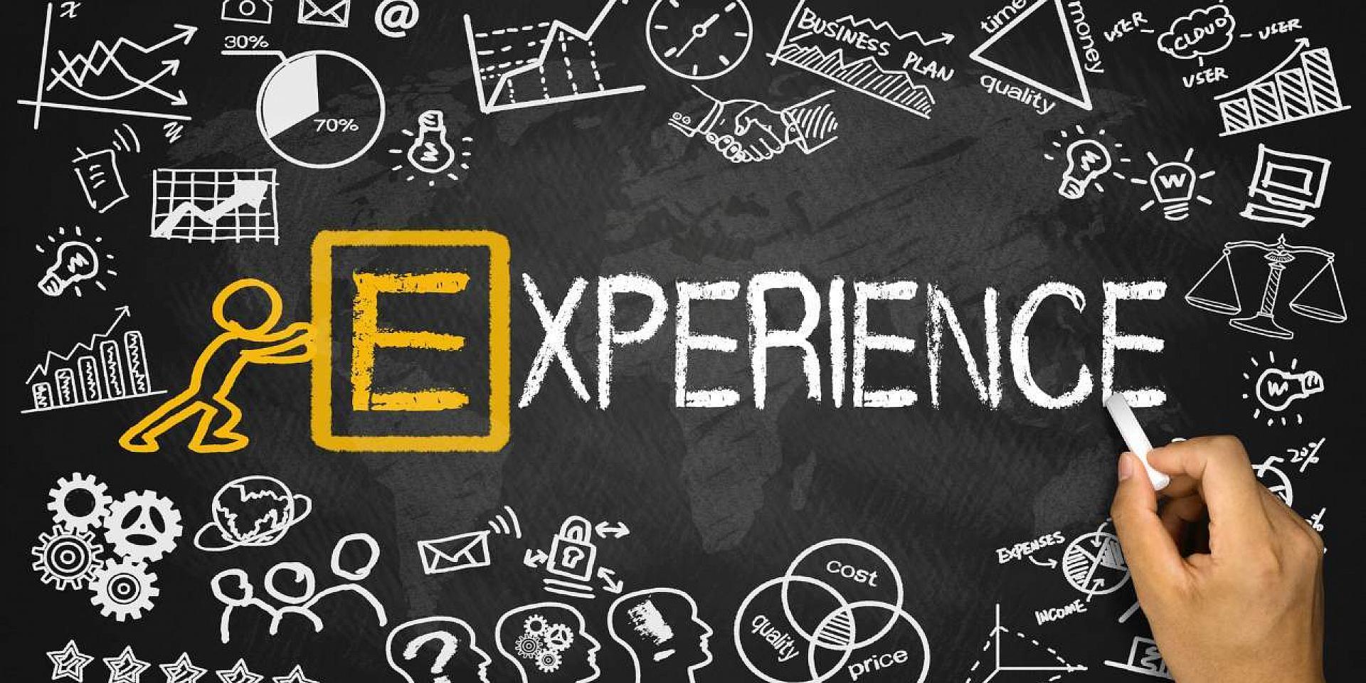 Experience written on the blackboard