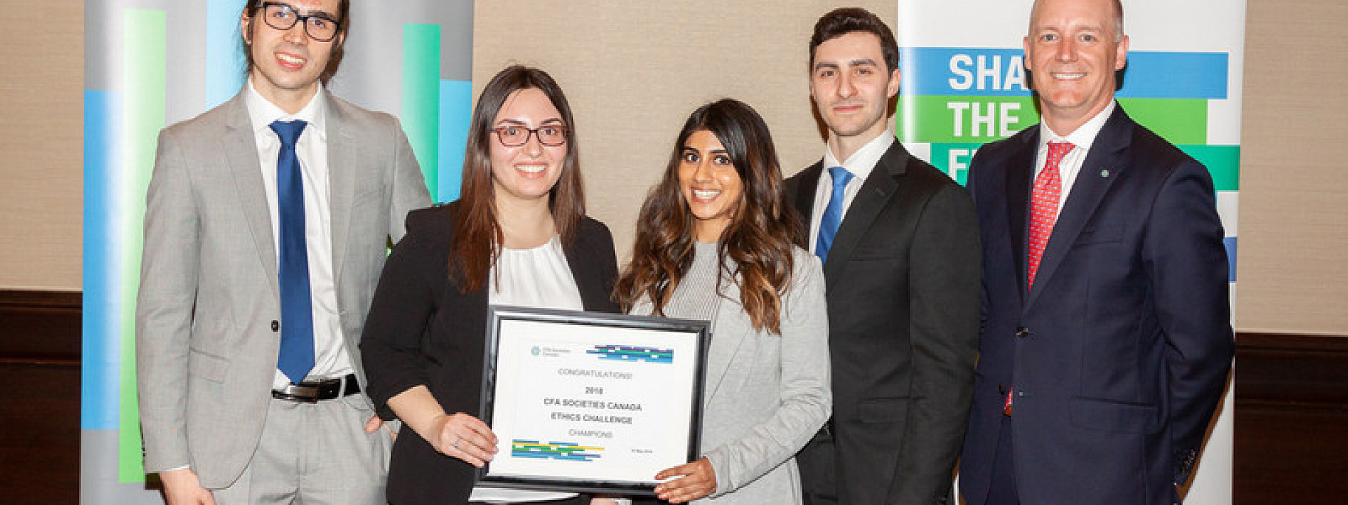 Telfer students named winners of the 2018 CFA Societies Canada Ethics Challenge 