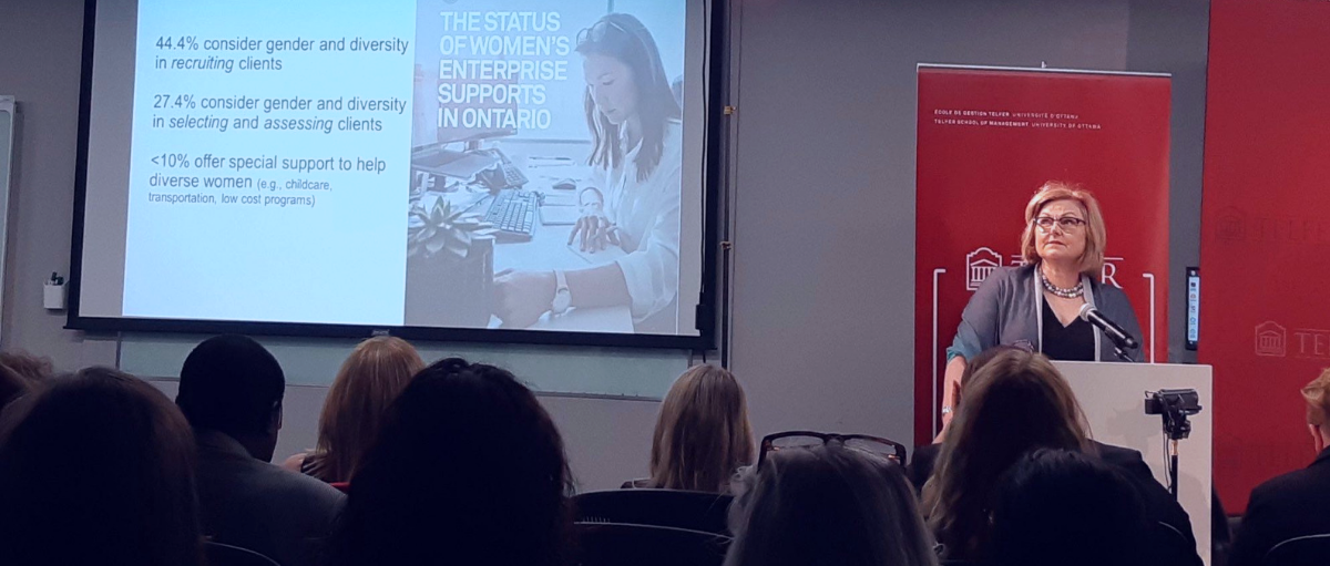 Barbara Orser at conference