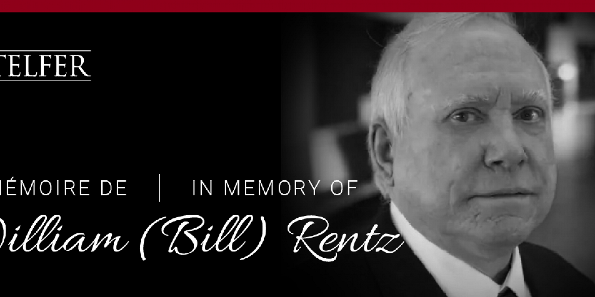 University of Ottawa mourns the loss of Professor William Rentz