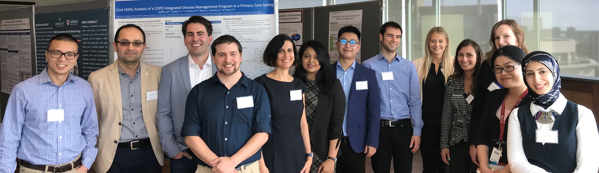 PhD and MSc students, group picture, candid