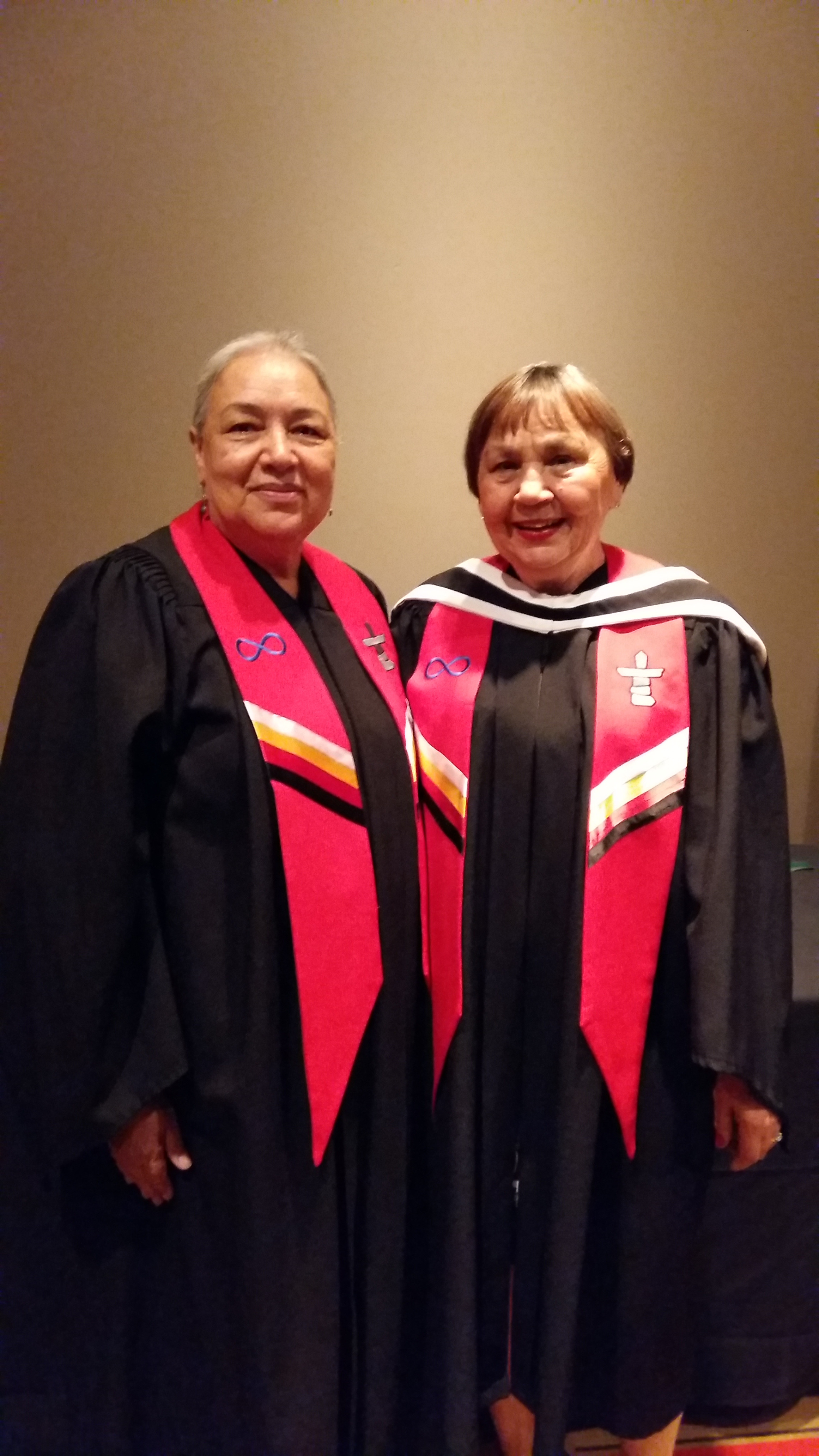 Audrey-Claire Laurence and colleague at Algonquin College Convocation