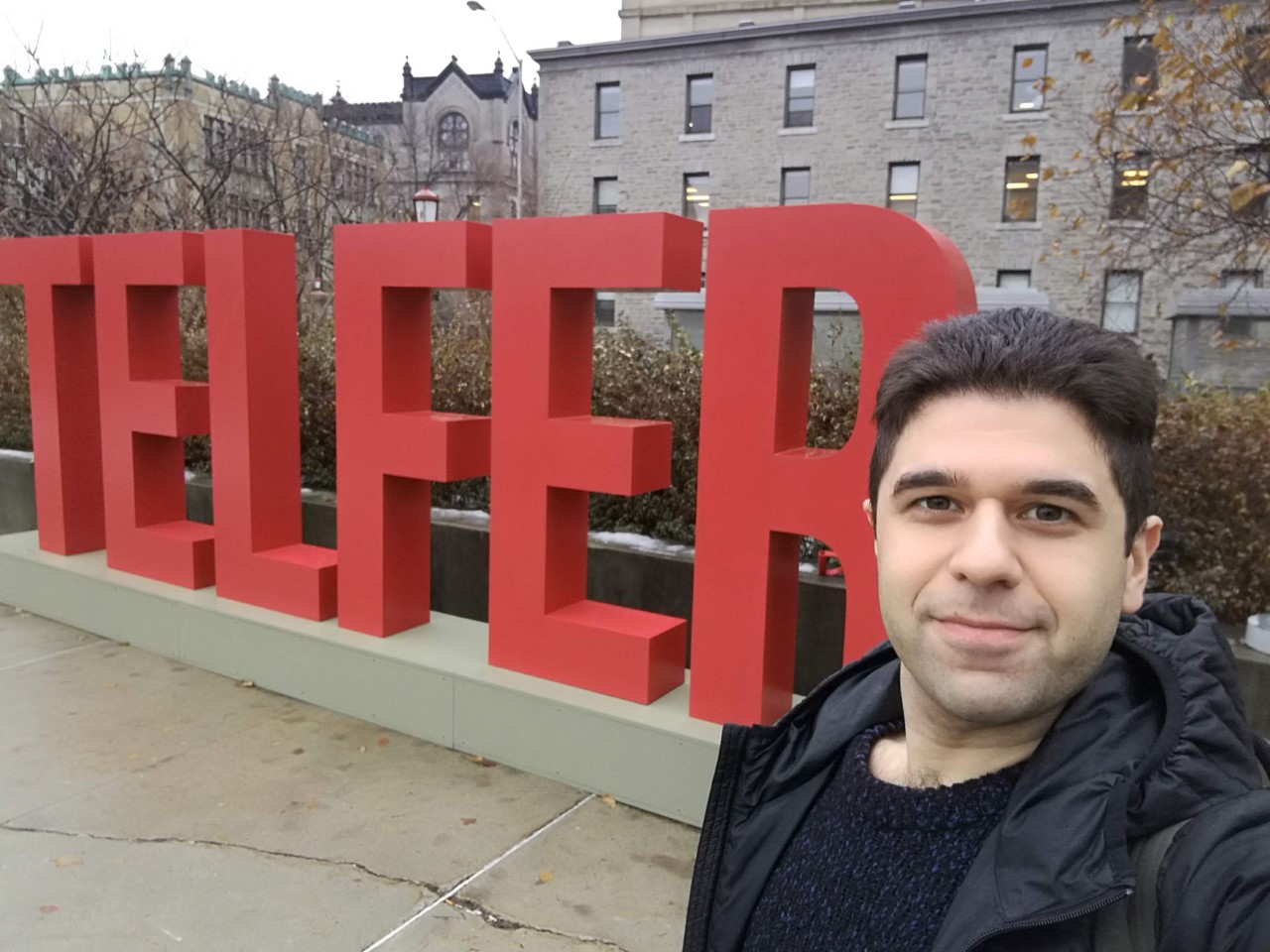 phd-student-peyman-varshoei-selfie-outside-on-campus