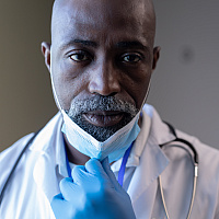 portrait-of-worried-african-american-male-doctor