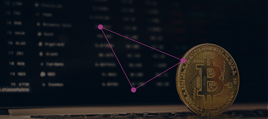 golden-bitcoin-metal-symbolic-coin-on-computer-key