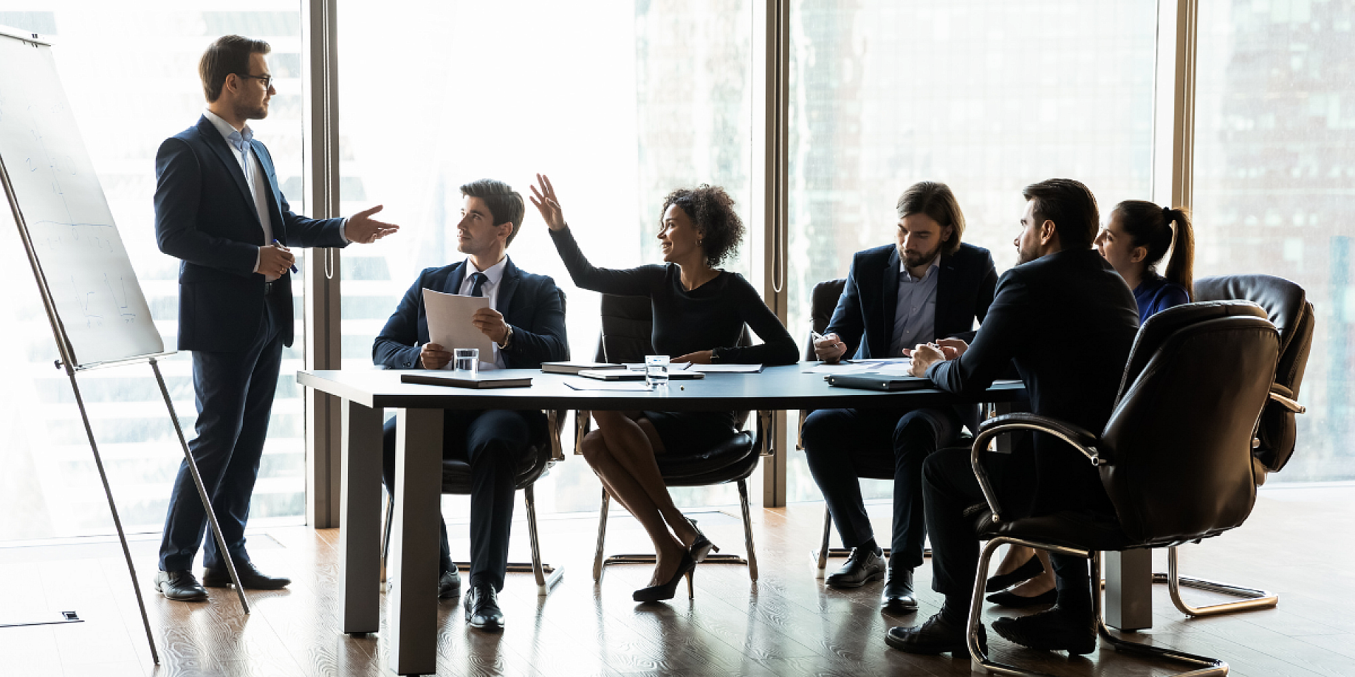 Group of coworkers in a meeting