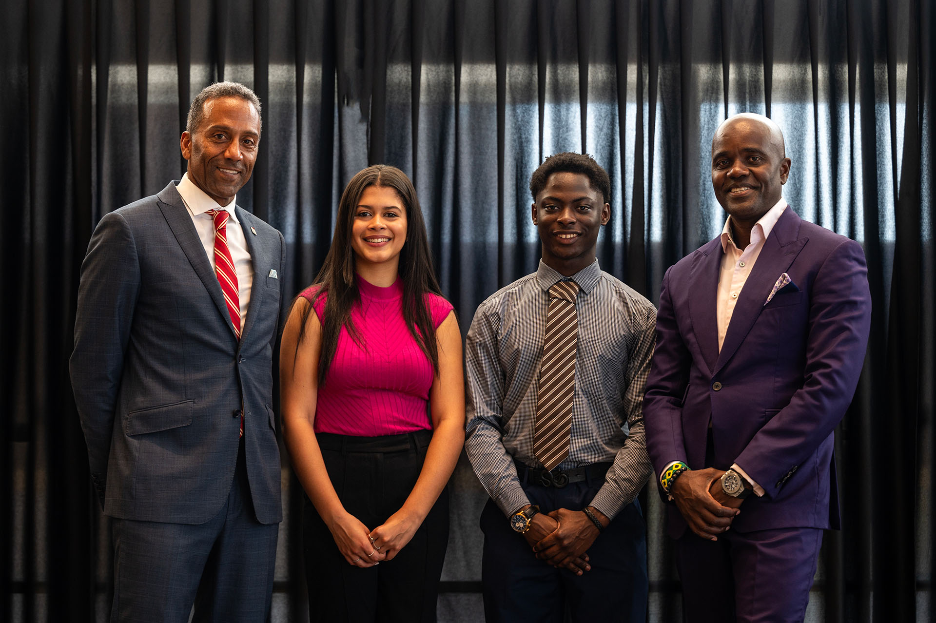 Wes Hall and Dean Brutus with Students