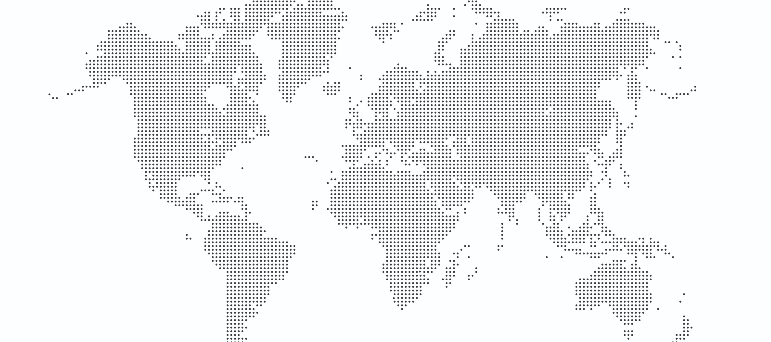 Stock illustration of world map vector abstract in grey dots.