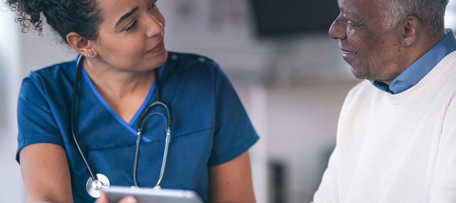 doctor and patient discussing treatment