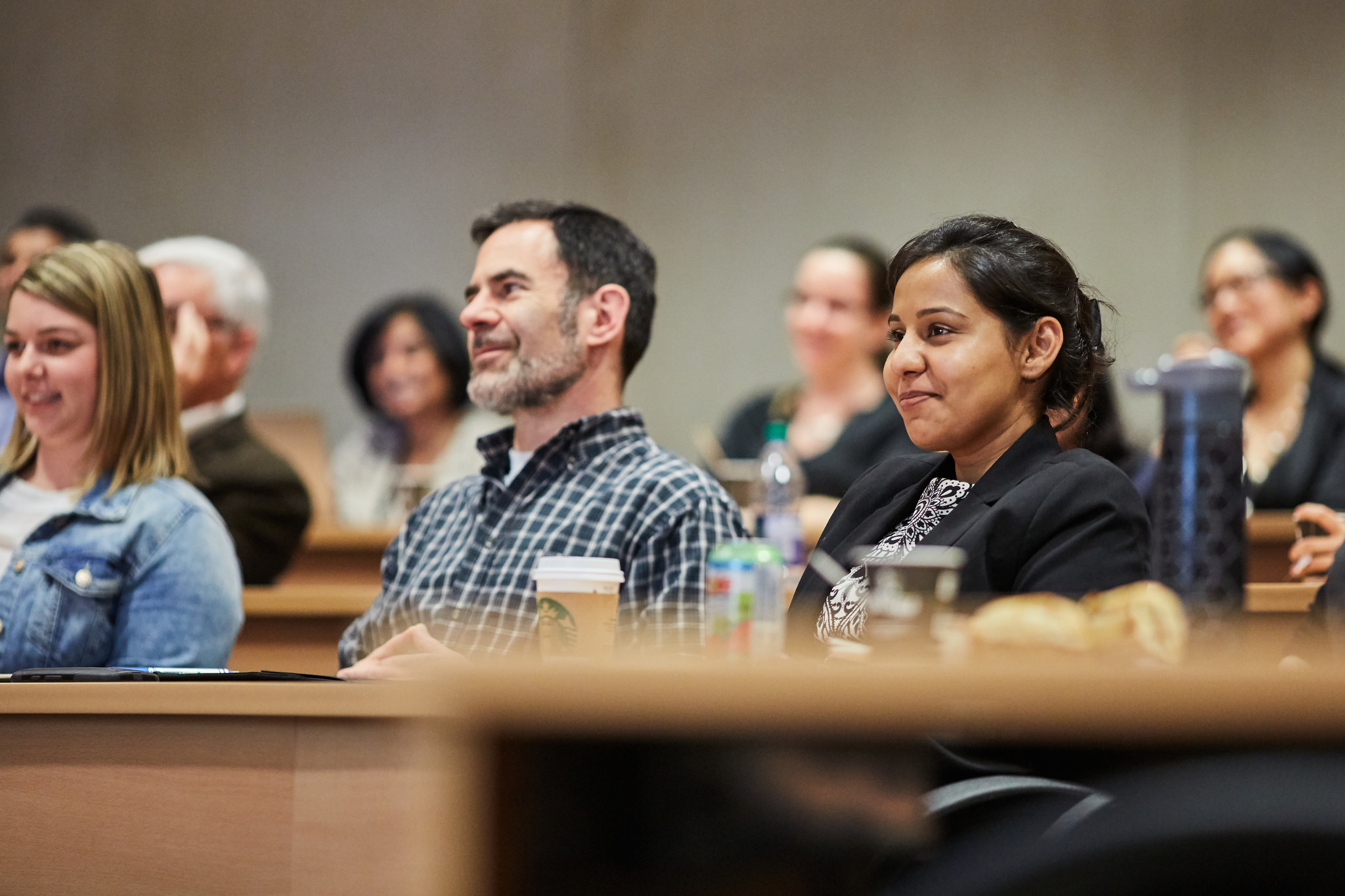 Students listening in class