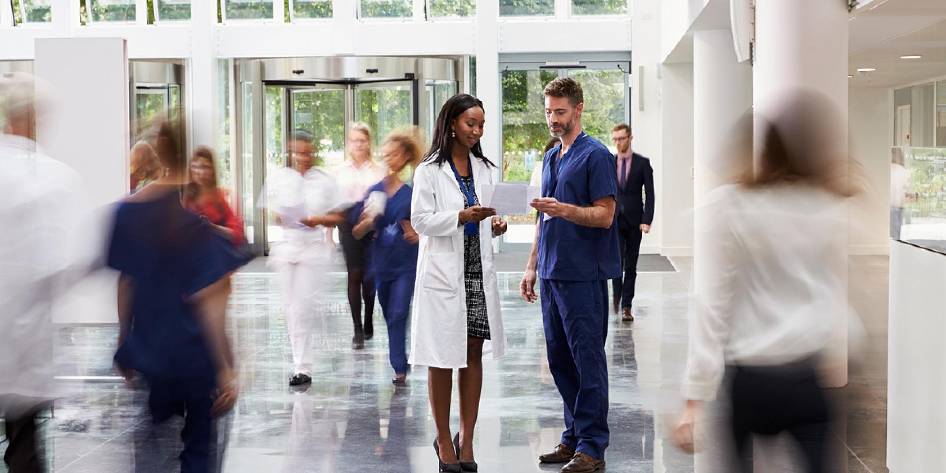 Health care workers in hospital