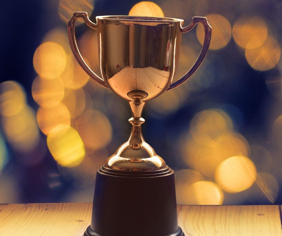 blue and red ribbons