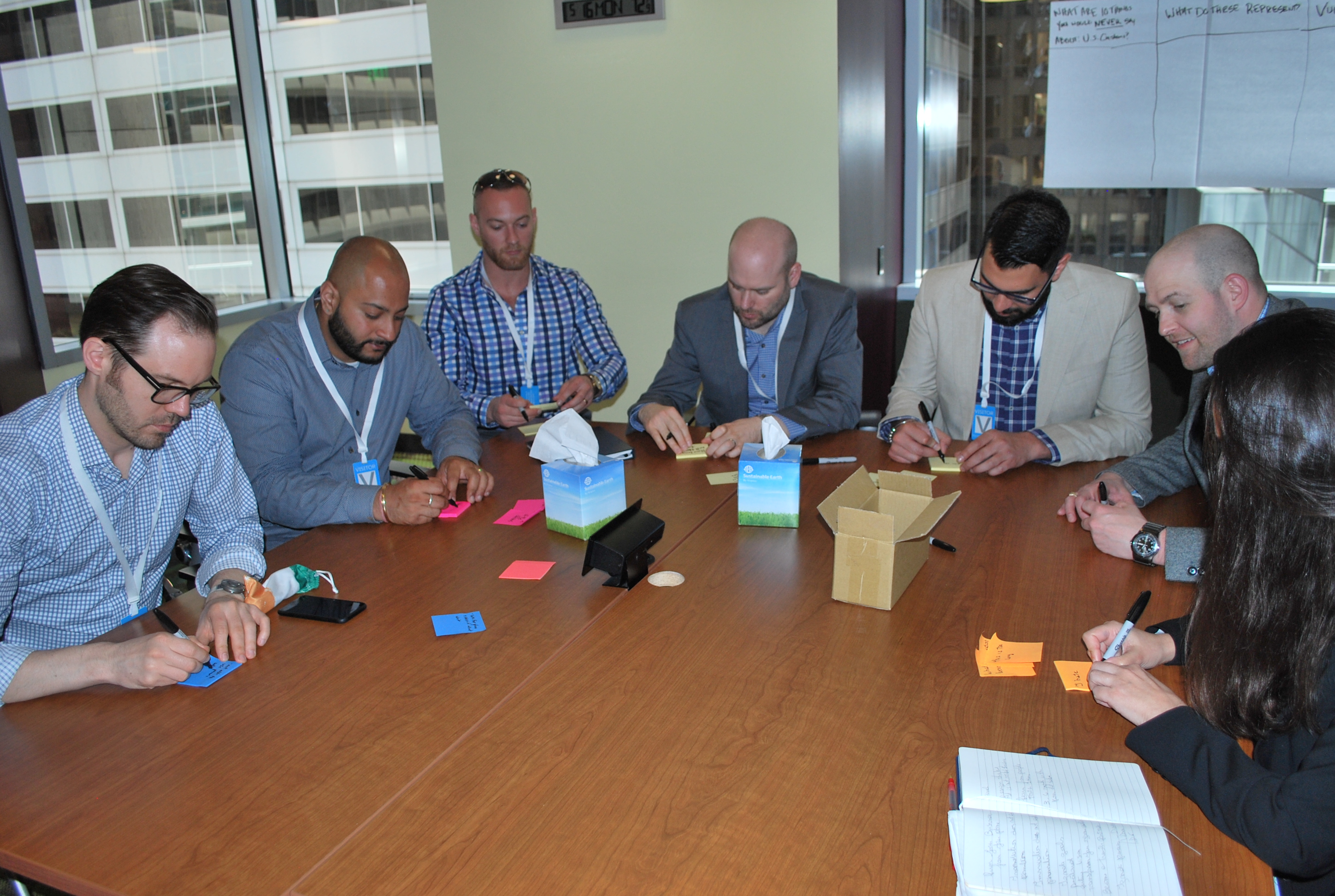 Teams of Executive MBAs brainstorming